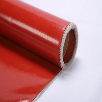Tissu en fibre de verre enduit de silicone-résistant à la chaleur, ignifuge à haute température, résistant au feu.
