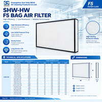 Filtre HEPA H13 H14 en fibre de verre avec cadre en alliage d'aluminium, personnalisable OEM, 24x24, pour salle blanche, fabricant