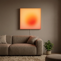 Décoration murale LUZ Sunrise, meubles de salon modernes, impression UV sur acrylique/plexiglas, dégradé de coucher de soleil avec orange chaud, art mural