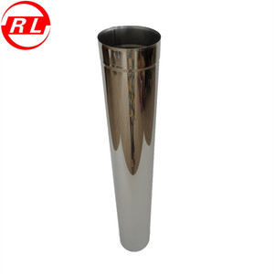 <span class=keywords><strong>Simple</strong></span> de Mur D'OEM Cheminée Cheminée En Acier Inoxydable Argent De Tuyau Droit - Product Image 2