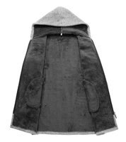 Cardigan zippé en chenille épaisse pour homme, à capuche, mi-long, tricoté, chaud, décontracté, pour l'hiver, vente en gros