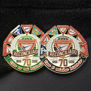 Pin de solapa de esmalte suave cristiano adventista con diapositiva del buscador del camino del mundo reconciliado del 70 ° personalizado - Product Image 1