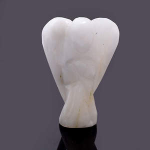 Natural White Agate Angel Figurine <b>Crystal</b> Quartz Meditation Carving Home Decor <b>Healing</b> Gift for Her Loose Gemstones Product - Product Image 2
