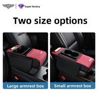 Rehausseur d'accoudoir de voiture en cuir suédé avec porte-boîte à mouchoirs, sac de rangement multifonctionnel pour console centrale, de Hebei