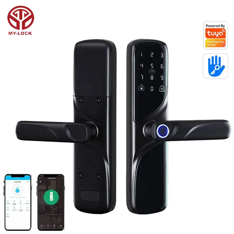 OEM Logo House Smart Lock Door Electronic Biometric Fingerprint Recognition Tuya TTlock Smart Lock