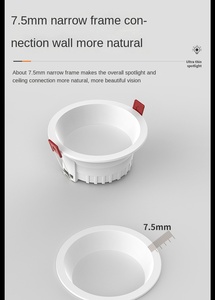 Downlights intégrés pour hôtel Down Lights Led Downlight 18w 3000k Downlights minces encastrés et sans garniture pour couloir - Product Image 3