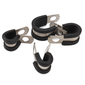 Abrazadera de Tubo de Acero Inoxidable Tipo R de 16 mm con Funda de Goma para Uso Industrial General - Product Image 3