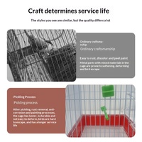Cage à oiseaux en fil de fer thermolaqué, grande cage pour perroquets avec rangement, montage facile pour calopsites, conures et volières