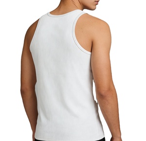 <span class=keywords><strong>Canotta</strong></span> da <span class=keywords><strong>Uomo</strong></span> Personalizzata in Cotone Spandex, Senza Maniche, <span class=keywords><strong>a</strong></span> Costine, per Fitness e Palestra, con Scollo Rotondo, Modello Stringer - Product Image 4