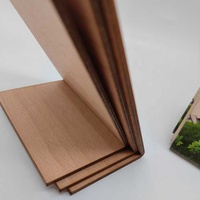 Carte en bois en forme de L avec impression personnalisée Google View 13.56MHz RFID NFC Support de menu de table Modèle ISO étanche