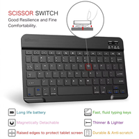 VONN Keyboard dan Mouse Mini, ergonomis ABS 78 tombol 2.4GHz BT nirkabel Kombo untuk kantor Laptop Ipad