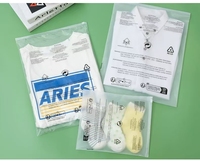 Sac d'emballage en plastique transparent auto-adhésif avec fermeture éclair, certifié GRS, 100 % LDPE recyclé, personnalisé avec logo pour chaussures, chaussettes, petits articles