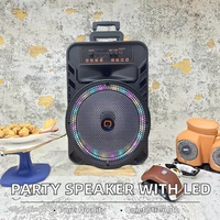 Altavoces Portátiles Activos de Alta Potencia de 12 Pulgadas y 20 W para Fiestas al Aire Libre, Luces LED RGB, Control Remoto, Micrófono Incorporado 5.3, Cine en Casa/Karaoke, Computadora