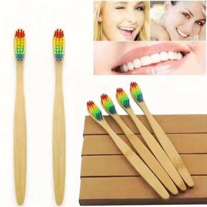 Wholesale 2024 Eco-Friendly Plastic Toothbrush Set with Nylon Cleaning <b>Brush</b> Handheld Design Kraft Packing - Product Image 2