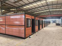 Casa Contenedor Plegable de Doble Ala, Hogar Modular Prefabricado Expandible de 20ft 40ft, Panel Sándwich de Acero, Baño y Cocina de Lujo, Hotel