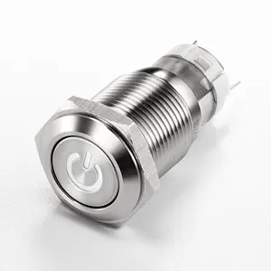 Açık kapalı anlık anahtarları Metal 12mm 16mm 19mm 22mm su geçirmez güç Push Button anahtarları başlangıç düğmeleri