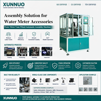 Máquina de ensamblaje de componentes de medidores de agua personalizada para instalación de ruedas de paletas con accionamiento automático por motor y verificación visual