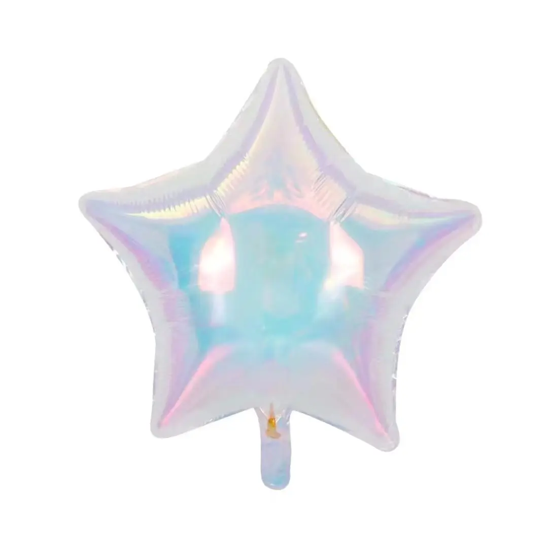 Yeni şeffaf küreler küp Starburst numarası yıldız yuvarlak kalp yanardöner folyo balonlar doğum günü partisi düğün dekorasyon için
