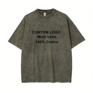 Design Heavyweight Washed Embossed T-<b>Shirt</b> Acid Wash Oversized Drop Shoulder Casual Wear Men Vintage Tee - Product Image 4