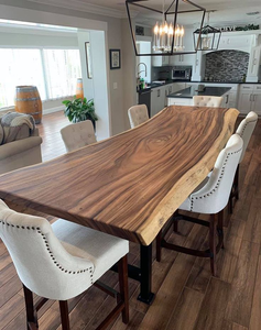Modern Furniture South America Walnut Natural Shape <strong>Table</strong> <strong>Top</strong> Live Edge <strong>Wood</strong> Slab Dining <strong>Table</strong> - Product Image 3