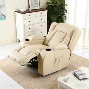 Premium Beheizbarer Massagesessel mit Relaxfunktion Elektrisch Dreh- & Schaukelfunktion Ledersofa | Einzel-Gleitsessel für Wohnzimmer - Product Image 3