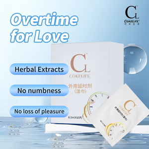 CokeLife 0,5 ml OEM en gros, lingettes retardantes, amélioration sexuelle masculine, durée prolongée, érection pénienne pour homme - Product Image 2