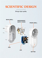 Prise intelligente WiFi LDNIO SEW1058 avec logo personnalisé, norme européenne, contrôle à distance par application, automatisation domestique