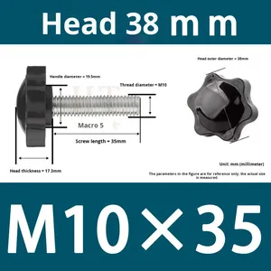 4.8 & 8.8 lớp inch chủ đề thay thế máy xử lý kẹp vít Nhựa m6/m8 sao Xử lý núm với lớp phủ kẽm - Product Image 6