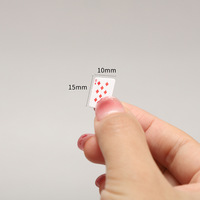 Cartes à jouer miniatures amusantes en papier, modèle de cartes à jouer avec style rétro pour la décoration de maison de poupée