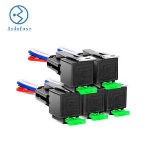 5-Pin 12 В DC SPDT 30А, реле предохранителя, Комплект разъемов для автомобиля, грузовика, комплект ремней проводов для автомобильного автомобиля, 14 AWG проводов, 30А, реле плавкого предохранителя - Product Image 1