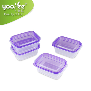 4 יח'\סט מזון כיתה מיכל פלסטיק נחמד עם מכסה בגודל קטן - Product Image 3