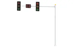 Светильник светофора 6,5-7,5 м, оцинкованный стальной фонарь, светофор, светофор, указатель, сигнал, стрелка, сигнальные символы, освещение