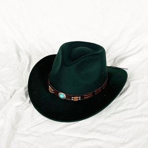 Wholesale 2024 New Arrival Western Cowboy <b>Hats</b> <b>for</b> Women European American Style Wood Beads Jewelry Belt Parties Travel Casual - Product Image 3