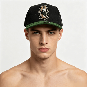 Cappellino da Baseball Sportivo di Lusso Best Seller con Ricamo Completo a Croce Corona Cristo San Giuda Taddeo per Design in Tessuto Scamosciato e Metallo - Product Image 3