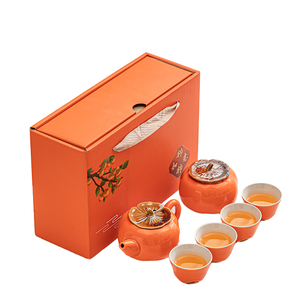 Juego de Té <span class=keywords><strong>Chino</strong></span> Vintage Premium para Ceremonia del Té Gongfu, Porcelana Ecológica, Tetera Portátil de 200 ml, Tazas con Logotipo Personalizado, Relajante para la Oficina - Product Image 1