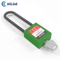 HiLink Durable Vert Isolation Non-Couducting Cadenas de Sécurité 76mm de Long Nylon Manille avec Clé Déverrouiller Safe Pad Lock LOTO