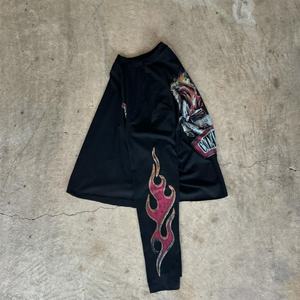 เสื้อยืดคอตตอนทรงหลวมแบบดรอปโชลเดอร์ สไตล์สตรีทแวร์ พิมพ์ลายสกรีน/พิมพ์ลาย DTG ทรงบ็อกซี่ แขนยาว สำหรับผู้ชาย - Product Image 5