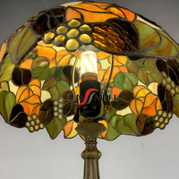 Lampe de table LED avec abat-jour en verre coloré peint à la main, fabrication chinoise, vente en gros, sur mesure