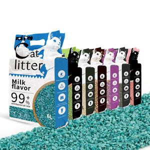 سحق الأزرق التوفو القط القمامة BSCI مصنع OEM السائبة Flushable التثاقل كسر التوفو رمال قطط بلورية - Product Image 1