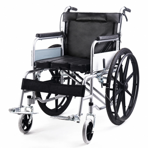Fauteuil roulant pliable portable avec toilette <span class=keywords><strong>pour</strong></span> personnes âgées, fauteuils roulants manuels, équipement de réadaptation - Product Image 2