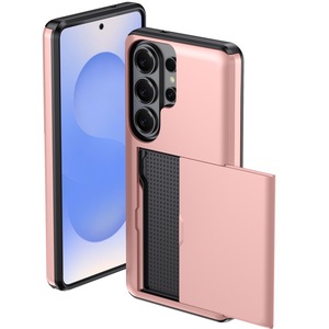 Coque de téléphone en plastique TPU 2 en 1, étui de téléphone de luxe antichoc avec support coulissant pour <span class=keywords><strong>Samsung</strong></span> Galaxy S22 S23 S24 S25 Ultra, porte-cartes - Product Image 5