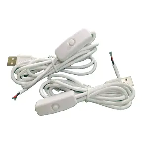带开关的USB电缆微型USB C型充电器电源5V 3A/2.5A，适用于小米手机的Ras Pi 3 B + plus RPI 4型号