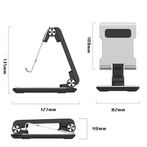 Soporte portátil de aluminio <span class=keywords><strong>para</strong></span> escritorio, aparatos de oficina geniales y plegables de primera calidad <span class=keywords><strong>para</strong></span> teléfono móvil, soporte <span class=keywords><strong>para</strong></span> grabación de escritorio <span class=keywords><strong>para</strong></span> <span class=keywords><strong>iPhone</strong></span> y Samsung - Product Image 2