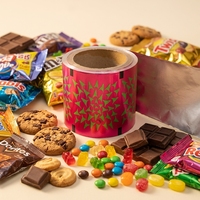 Emballages en aluminium gaufré imprimé de qualité alimentaire, souples et colorés, pour bonbons, en-cas, chocolat, biscuits