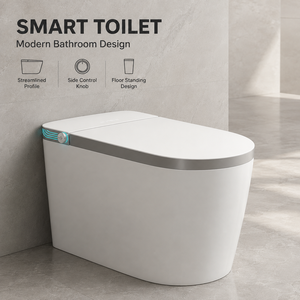 Set Sedile WC Intelligente Riscaldato con Bidet Smart, Sensore, Lussuoso Lavabo in Ceramica con Scarico a <span class=keywords><strong>Sifone</strong></span> Rotondo - Product Image 1