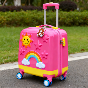 Valises rigides personnalisées pour enfants en polycarbonate avec roulettes pivotantes, légères, pour filles et garçons, bagages à main, bagages à roulettes de voyage - Product Image 5