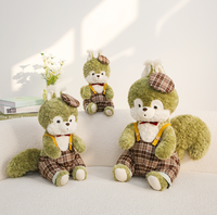 Adorable jouet en peluche écureuil brun pour bébé, vente en gros, usine de jouets, échantillon gratuit