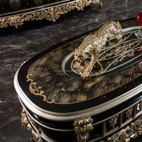 Ensemble de canapés Chesterfield classiques de luxe européens en velours noir et or, sculptés à la main, pour appartement, villa, salon