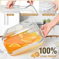 Grands récipients de stockage en verre avec couvercles Récipients pour pastèques Stockage d'aliments en verre extra large hermétique