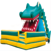 Gonflable videur avec toboggan crocodile gonflable trampoline pour enfants, center de jeu gonflable